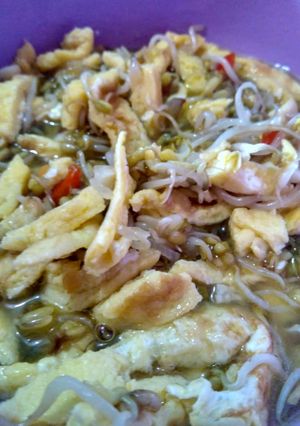 Foto resep Dadar telur cah toge SIMPLE