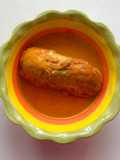 Tortas de calabaza en caldo