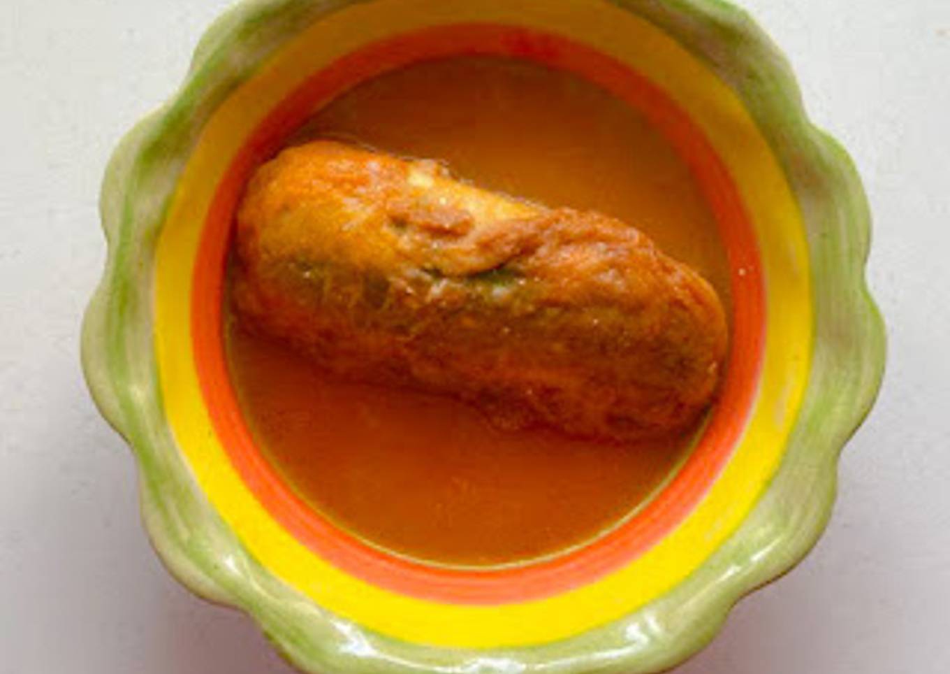 Tortas de calabaza en caldo