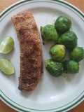 Salmón con costra de almendra