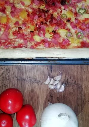 Una foto de Pizza