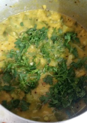A picture of Ridge gourd Dal.