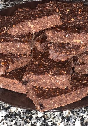 Una foto de Brownies de avena y banana
