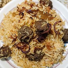A picture of Moti pulao.