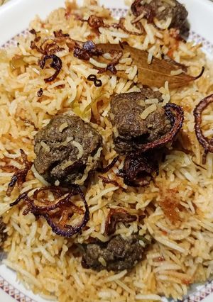 A picture of Moti pulao.