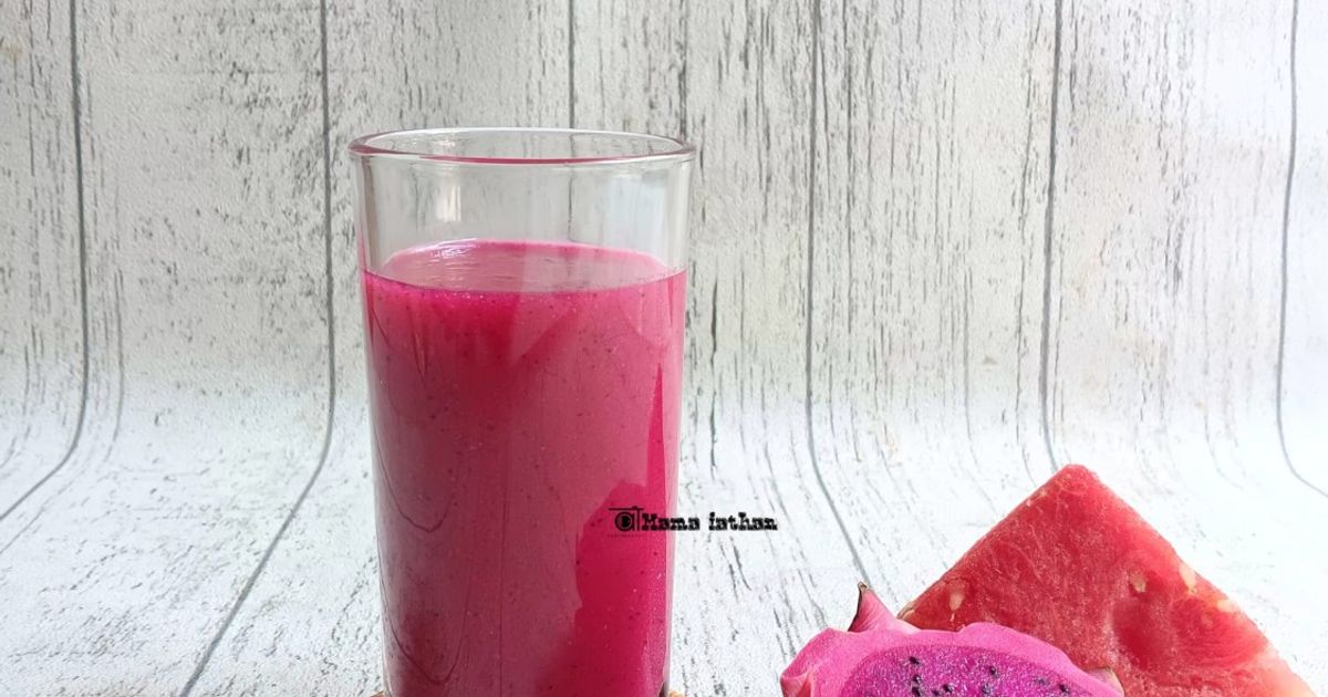 Jus buah naga semangka
