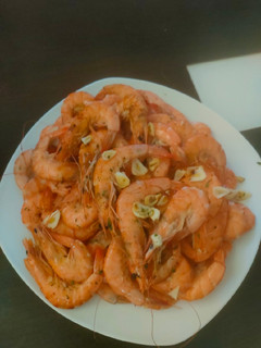 Una foto de Langostinos a la plancha