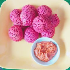 A picture of Instant beetroot paddu (appe).