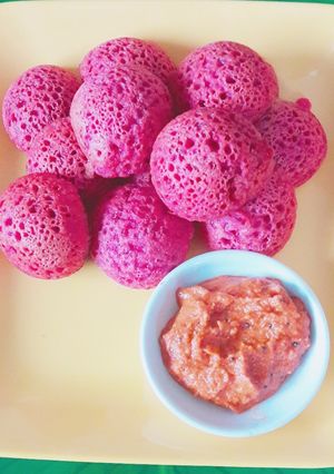 A picture of Instant beetroot paddu (appe).