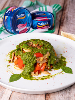 عکسی از دستور تن ماهی با سس سبز