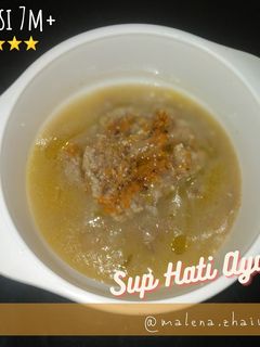 Foto resep Sup hati ayam (mpasi 4⭐) bisa untuk 6/7/8 bulan. textur menyesuaikan