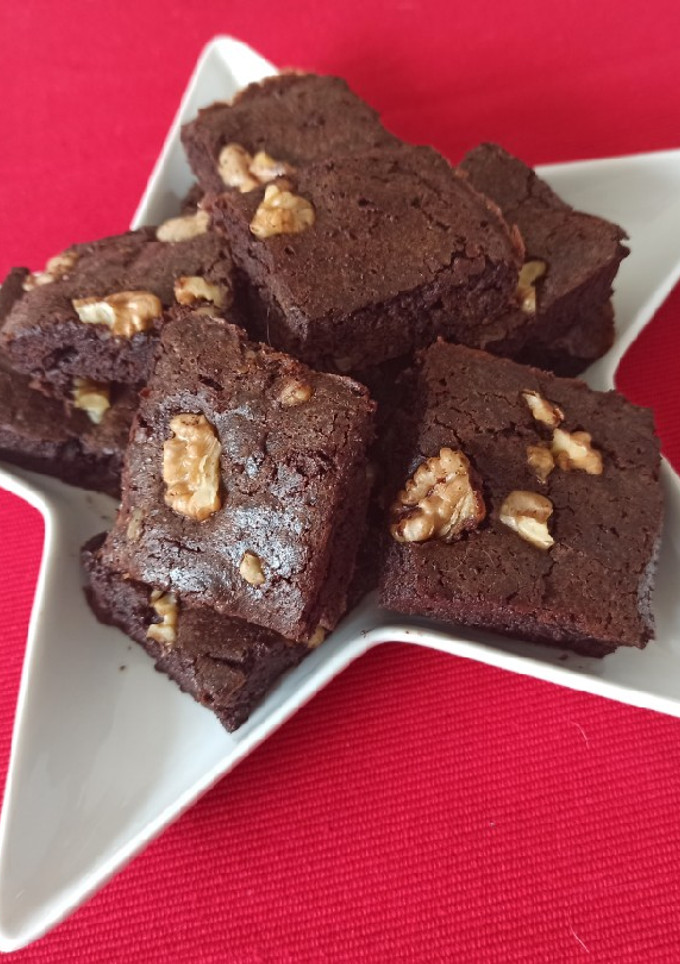 Una foto de Brownies sin azúcar bajos en HC (keto)