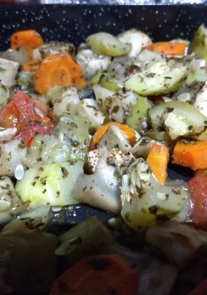 Una foto de Verduras al horno