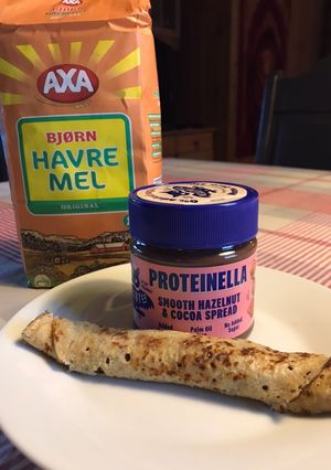 Zablisztes palacsinta, proteines csoki krémmel :) ❌cukor nélkül ❌pálma étolaj nélkül recept fotója
