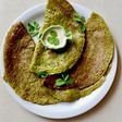 Mixed Millets and Veggies Dosa (with jowar, ragi, bajra flours and lentils)