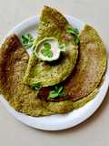 Mixed Millets and Veggies Dosa (with jowar, ragi, bajra flours and lentils)