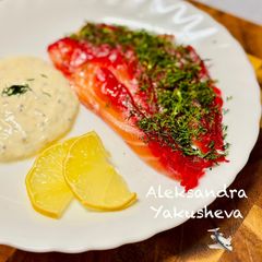 A picture of Salmon Gravlax.