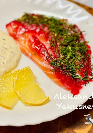 A picture of Salmon Gravlax.