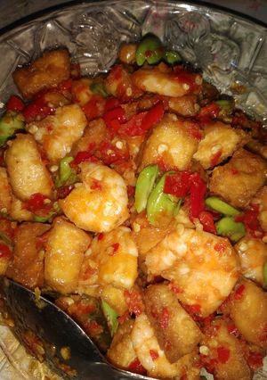 Foto resep Udang tahu balado