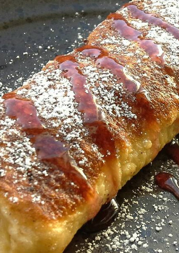 Una foto de Rollito de plátano caramelizado