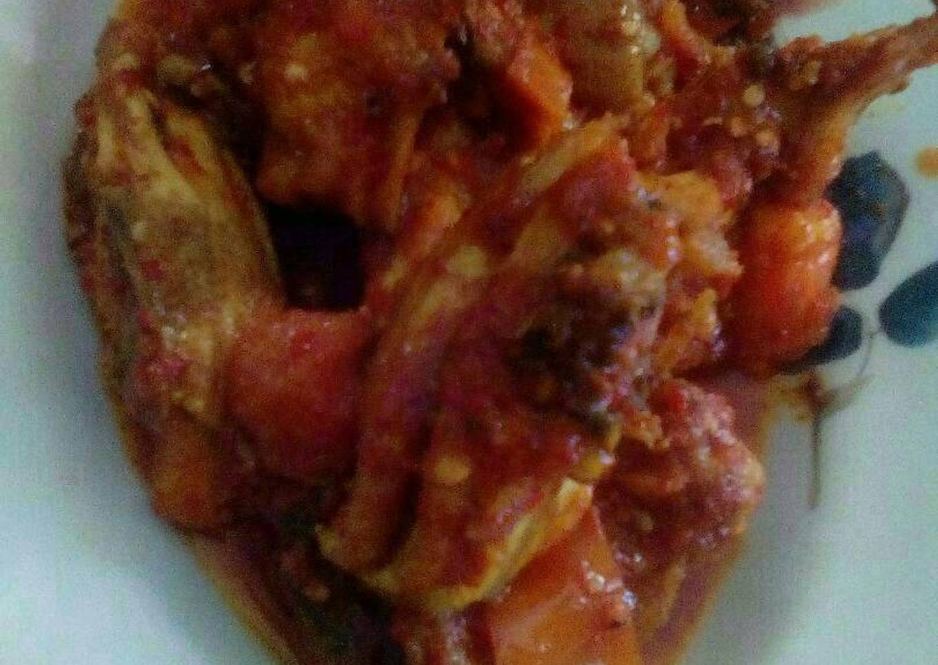Ayam di Cabe'in Simpel (Balado Ayam)