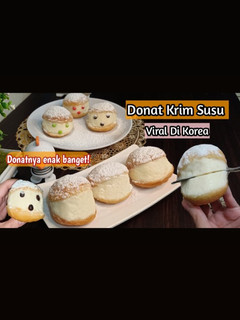 Foto resep Donat Krim Susu - Milk Cream Donut Recipe