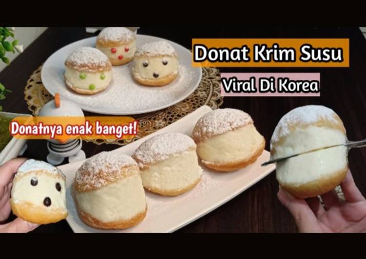 Donat Krim Susu - Milk Cream Donut Recipe