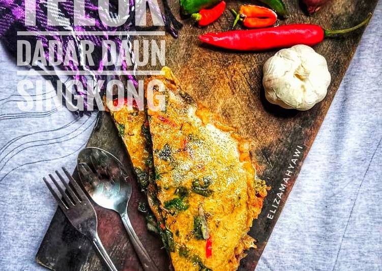 Telur dadar daun singkong