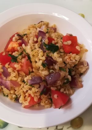 Libanoni bulgursaláta recept fotója