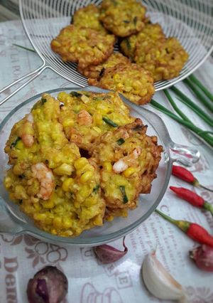 Foto resep Bakwan/dadar/gimbal jagung udang desa no msg (resep ndeso)
