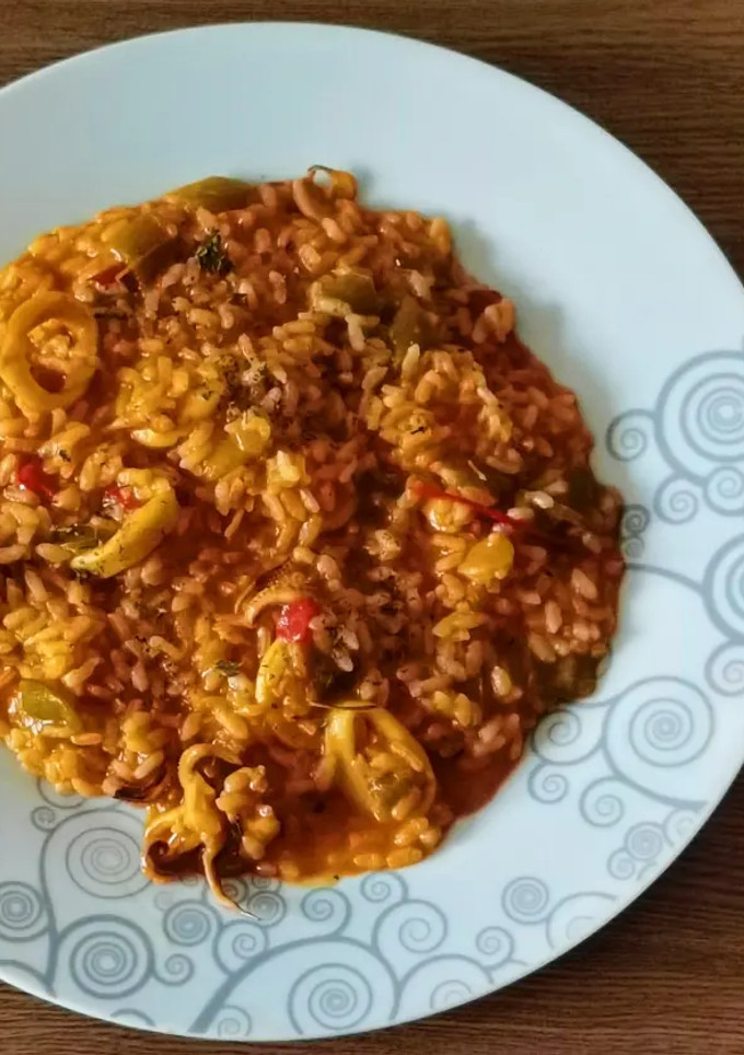 Una foto de Arroz meloso con calamares en Mambo Cecotec