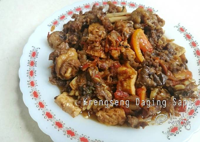 Standar Cara  buat Krengseng Daging Sapi Tahu dan Tempe yang nagih banget
