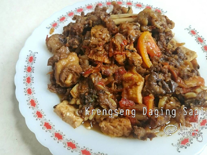 Standar Cara  buat Krengseng Daging Sapi Tahu dan Tempe yang nagih banget