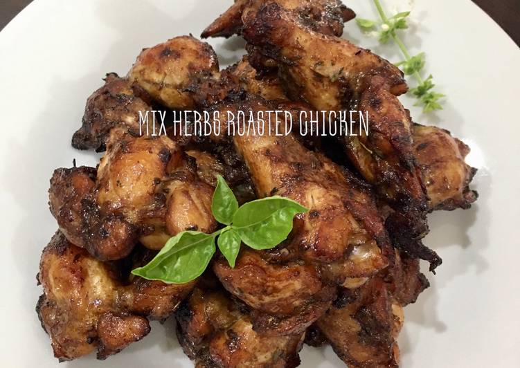 Bagaimana Membuat Mix herbs roasted chicken (air fryer) yang Bisa Manjain Lidah