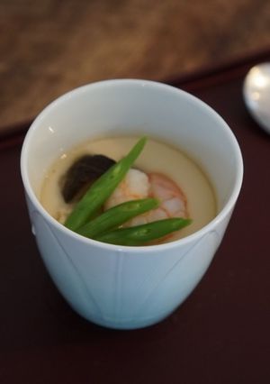 A picture of Chawanmushi - savory egg custard.