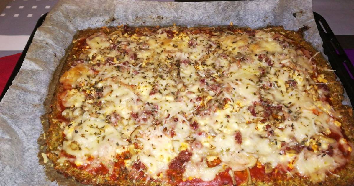 Danubio eficaz referencia Pizza base brócoli y coliflor thermomix Receta de Almudena Lopez Lacalle-  Cookpad
