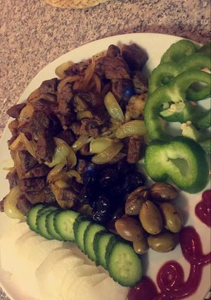 صورة لوصفة لحم مكعبات سهل وسريع