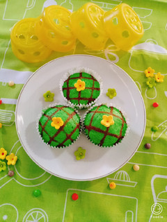Foto resep Cupcake Kukus Pandan Keju
