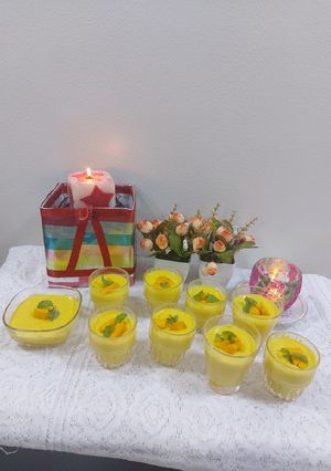 A picture of Mango pudding.