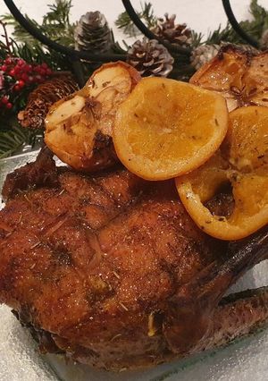 Mézes-narancsos egész kacsa recept fotója