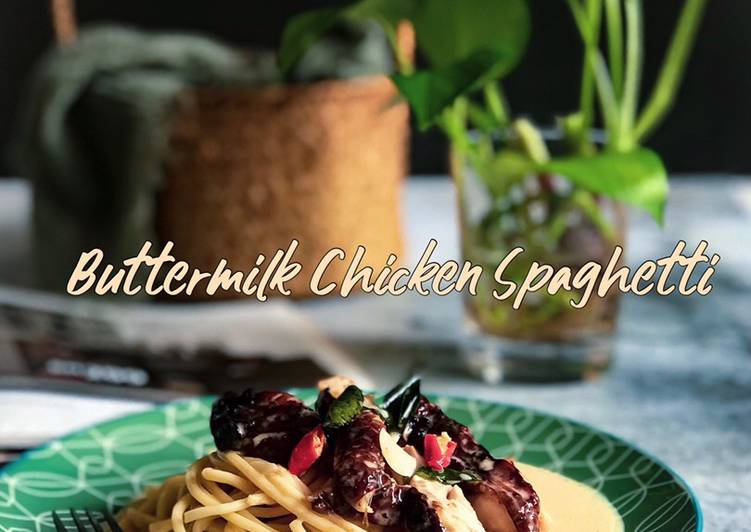 Resipi Buttermilk Chicken Spaghetti #DapurAzahZara oleh 