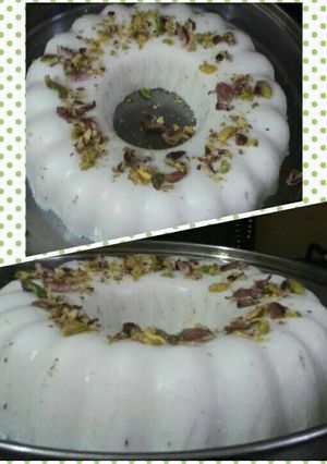 صورة لوصفة كيكة جوز الهند الباردة 😌😌😌