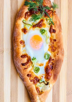 O poză a rețetei Khachapuri.