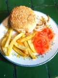 "Hamburguesa" de camarones