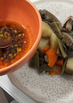 A picture of Steamed Vegetable Medley (Remorse or Dressed Up, Depending on Your Mood).