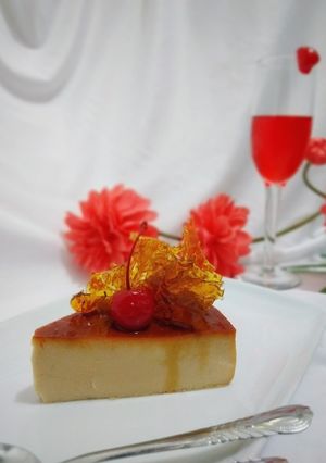 A picture of Napolitan Flan with a Hint of Coffee.