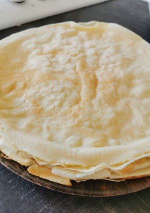 Une photo de Crêpe au lait d'amande