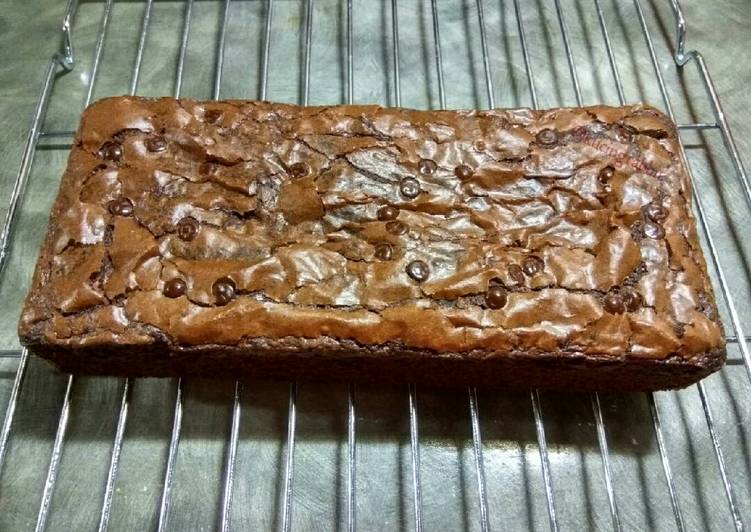 Fudgy Chewy Brownies Shiny Crust, no SP/BP - Coklat Banget