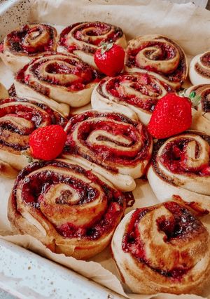 Nutellás-epres csiga recept fotója