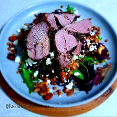 A picture of Beetroot, Lentil & Nuts Salad with Lamb.